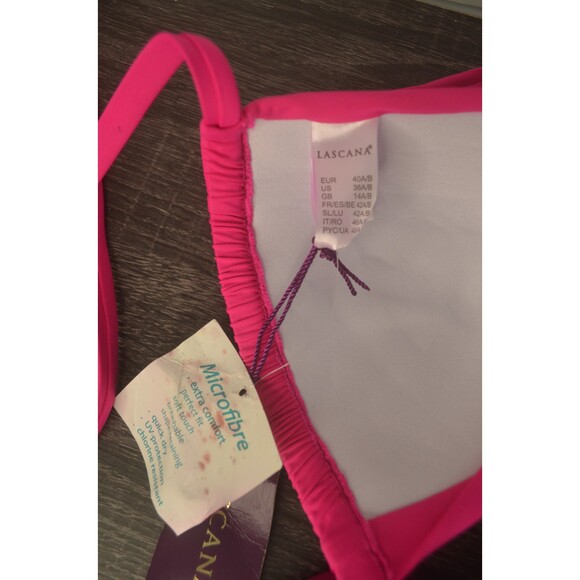 LASCANA Women's Hot Pink Triangle Bikini Top Size 36A/B - New with Tags - - Picture 4 of 7